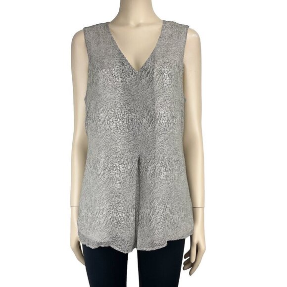 IRIS SETLAKWE Designer Flow Layered Printed Classic Office Tank Top Blouse sz 12 - Picture 9 of 9